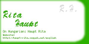 rita haupt business card